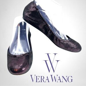 VERA WANG Lavender Lillian Metallic Round Toe Ballet Flats Size 8